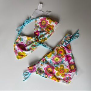 NWT OndadaMar girls floral size 16 bathing suit
